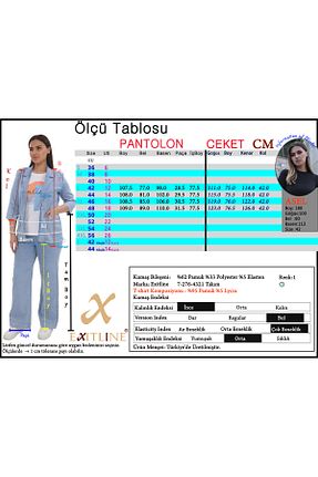 ست بالاتنه و پائین تنه آبی زنانه بافت EXİTLİNE - کد 925602993