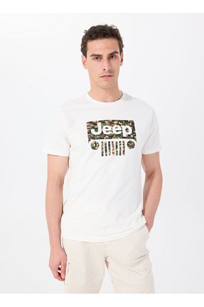 تیشرت سفید مردانه رگولار Jeep - کد 925622853