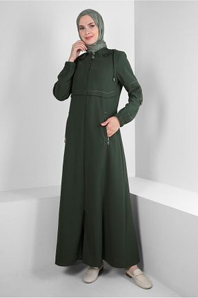 مانتو بلند حجاب خاکی زنانه Alvina - کد 805950554
