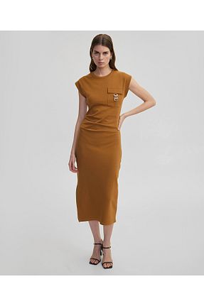 لباس قهوه ای زنانه بافتنی İpekyol - کد 925658355