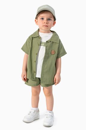 ست نوزادی خاکی بچه گانه پنبه ای Jikko Baby - کد 925921246