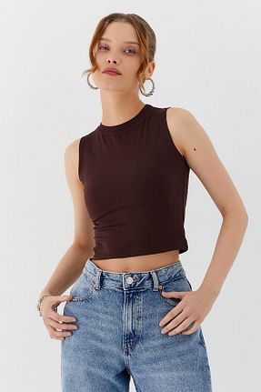 بلوز قهوه ای زنانه رگولار Shopping Shop - کد 925651043