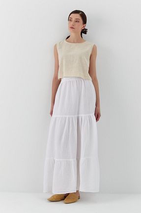 دامن سفید زنانه Shopping Shop - کد 925647450