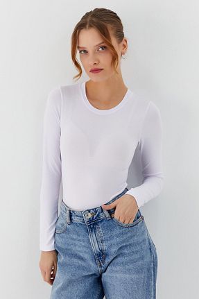 بلوز سفید زنانه رگولار Shopping Shop - کد 925651516