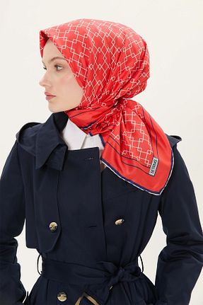 روسری قرمز پلی استر Setrms - کد 925692720