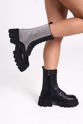بوت / نیم بوت مشکی زنانه چرم مصنوعی Bestyle - کد 779496210