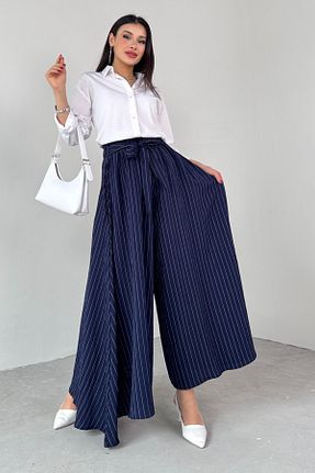 شلوار سرمه ای زنانه بافتنی Cappmoda - کد 925679105