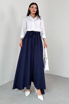 شلوار سرمه ای زنانه بافتنی Cappmoda - کد 925679105