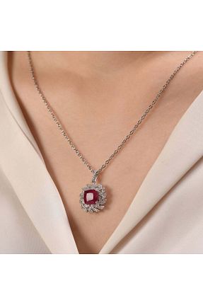 گردنبند الماس سفید SI1 Lial Diamond - کد 925935351