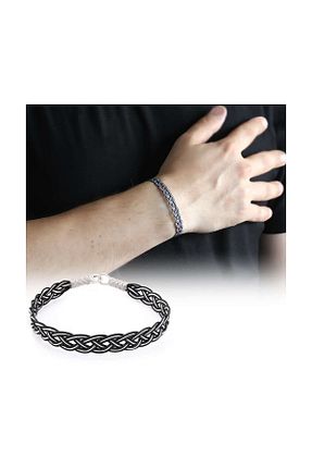 دستبند نقره مشکی زنانه 925 عیار Tesbihane - کد 6320078