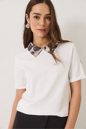 تیشرت سفید زنانه Straight Bianco Lucci - کد 925933618