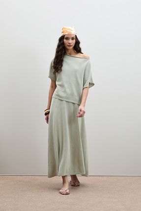پلیور فیروزه ای زنانه ساده Serianno - کد 925703522