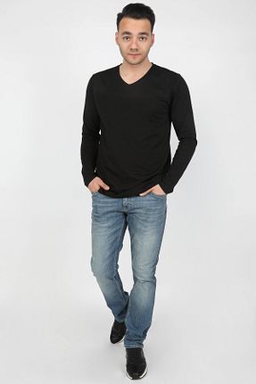 شلوار جین سرمه ای مردانه رگولار BALİNS - کد 43377441