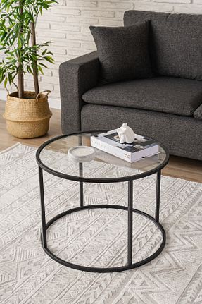 میز جلو مبلی مشکی شیشه DEKOPRATİK - کد 656115610