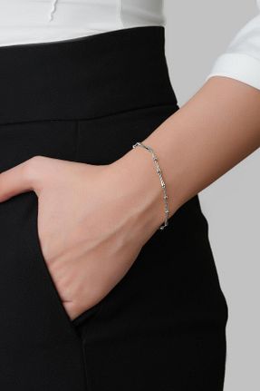 دستبند نقره سفید زنانه 925 عیار So Chic - کد 882100544