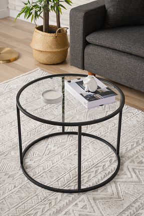 میز جلو مبلی مشکی شیشه DEKOPRATİK - کد 656115610