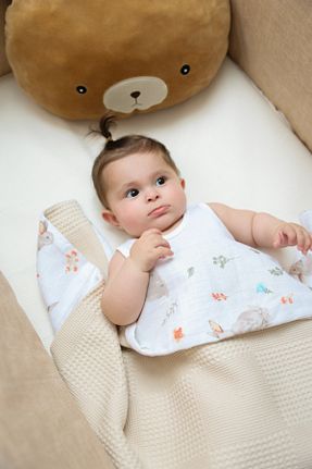 پتوی کودک و نوزاد بژ پنبه ای MİLNA BABY&KİDS - کد 702059664