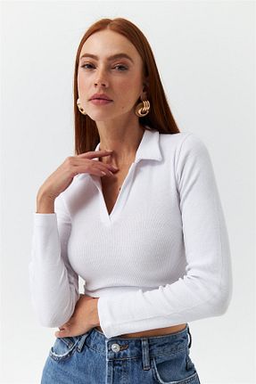 بلوز سفید زنانه ساده Centeno - کد 852785313
