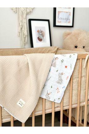 پتوی کودک و نوزاد بژ پنبه ای MİLNA BABY&KİDS - کد 702059664