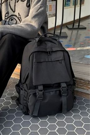 کیف پستچی مشکی مردانه پارچه ای something bag - کد 770012143