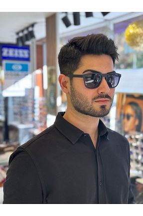 عینک آفتابی سرمه ای مردانه پلاریزه Optelli - کد 808471100