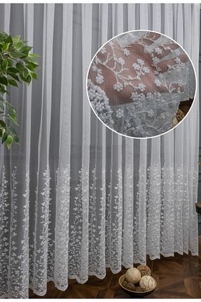 پرده توری سفید ریل دار Brillant - کد 218104911