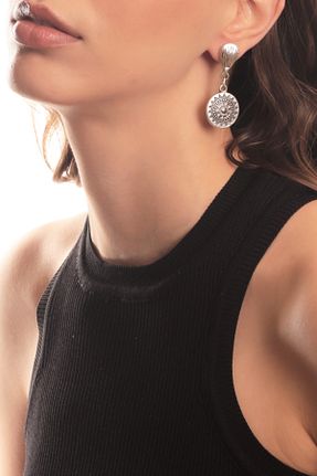 گوشواره جواهر روکش نقره LABALABA - کد 692802927