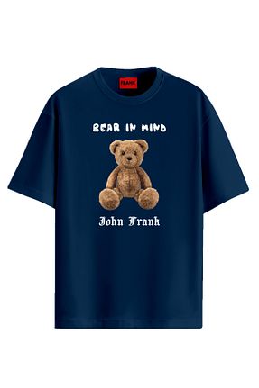 تیشرت سرمه ای مردانه رگولار John Frank - کد 925740793