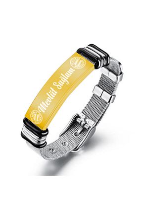 دستبند استیل (فولاد) سفید زنانه استیل (فولاد) İŞTE BU - کد 854878150