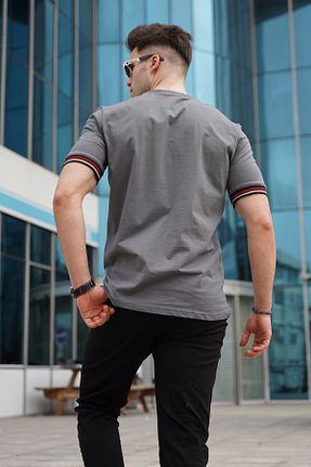 تیشرت طوسی مردانه رگولار Madmext - کد 274276605