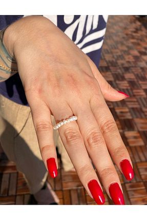 انگشتر طلا سفید زنانه 14 عیار HEMS JEWELLERY - کد 754241611