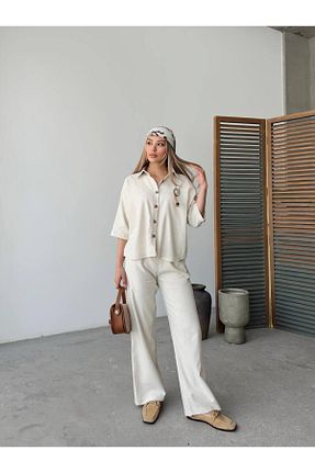 ست بالاتنه و پائین تنه بژ زنانه بافتنی Cistern İstanbul - کد 925845831
