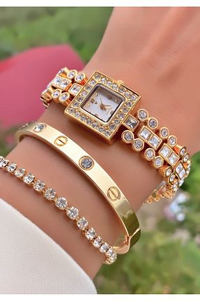 ساعت مچی طلائی زنانه 31-35 میلی متر Fiesta - کد 758353517