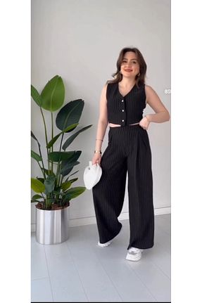 ست بالاتنه و پائین تنه مشکی زنانه ahsenmoda - کد 925797550