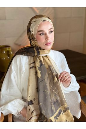 شال زرد زنانه پنبه ای Modakaşmir - کد 925965145