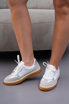 کفش اسنیکر سفید زنانه بند دار wolk shoes - کد 925807717