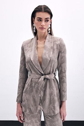 کت قهوه ای زنانه رگولار Sateen - کد 925804454