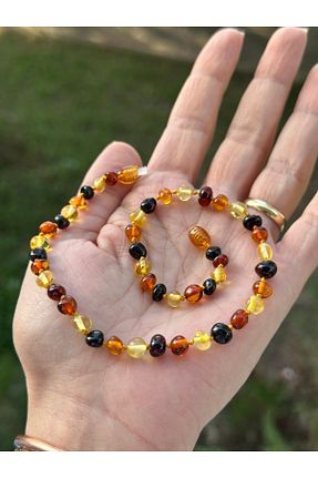 گردنبند جواهر رنگی بچه گانه KEHRİBAREVİ EREĞLİ - کد 745980928