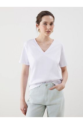 تیشرت سفید زنانه رگولار LC Waikiki - کد 925803973