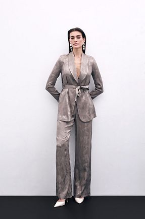 شلوار قهوه ای زنانه پلی استر Sateen - کد 925804813