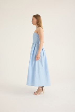 لباس آبی زنانه بافتنی SEVİLEN - کد 925798947