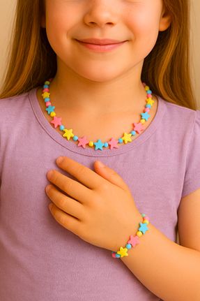 دستبند جواهر رنگی بچه گانه منجق TwinsCollection - کد 780959684