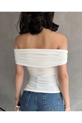 بلوز سفید زنانه ساده FAMİLY - کد 925818694