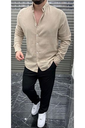 پیراهن بژ مردانه رگولار MODA - کد 925816268