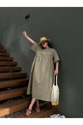 لباس خاکی زنانه بافتنی minaaise - کد 925825310