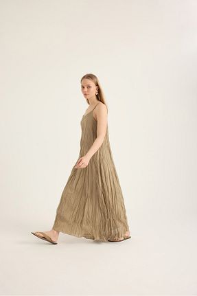 لباس بژ زنانه بافتنی SEVİLEN - کد 925829173