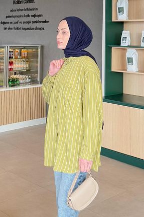 پیراهن حجاب سبز زنانه اورسایز lamelif - کد 925829380