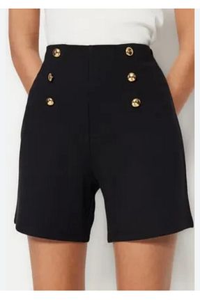 شلوارک و برمودا مشکی زنانه پارچه MODA - کد 925826046