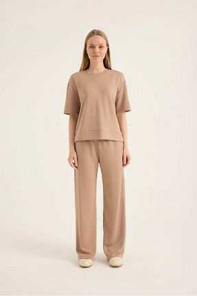 ست گرمکن بژ زنانه پنبه پلی استر SEVİLEN - کد 925824119