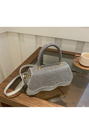 کیف دوشی طوسی زنانه shop - کد 925838770